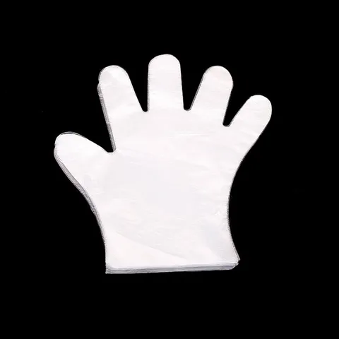 Disposable Transparent Plastic PE Gloves Waterproof Oilproof Household Cleaning Food Prep Kitchen Barbecue Gloves