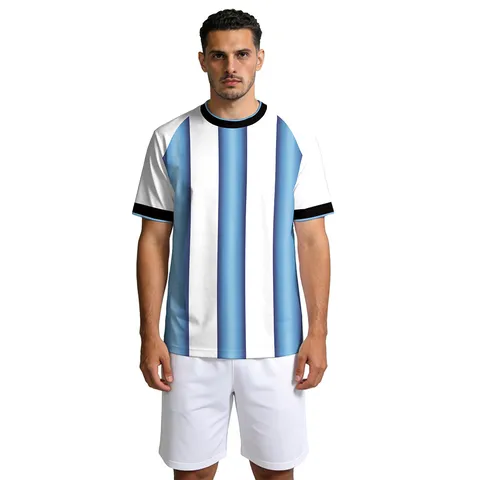 Ανδρικό Αθλητικό T-Shirt από Πολυεστέρα Τυπωτό Κοντό Μανίκι Πουλόβερ Αναπνεύσιμο Γρήγορο Στέγνωμα Ποδοσφαιρική Μπλούζα Casual