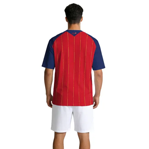 Conjunto de Camiseta de Fútbol de España para Hombre Secado Rápido Transpirable Estampado Uniforme de Fútbol Top And Bottom Set
