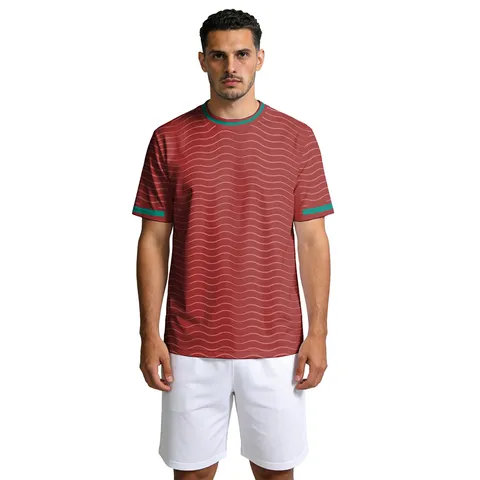 Ανδρικό Αθλητικό T-Shirt από Πολυεστέρα Τυπωτό Κοντό Μανίκι Πουλόβερ Αναπνεύσιμο Γρήγορο Στέγνωμα Ποδοσφαιρική Μπλούζα Casual