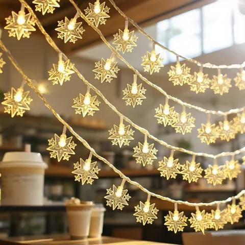 LED Star String Lights Warm White Starry Fairy Lights For Bedroom Party Camping Courtyard Balcony Christmas Decoration Battery USB Operated