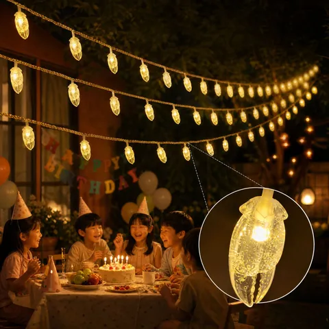 Solar LED Crab Claw String Lights Waterproof Outdoor Camping Atmosphere Decorative Lights For Garden Patio Party Night Market