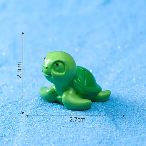 Figurines Miniatures Mignonnes d'Animaux Marins en Résine Petite Tortue Requin Baleine Monde Océanique Micro-Paysage Décoration d'Aquarium DIY