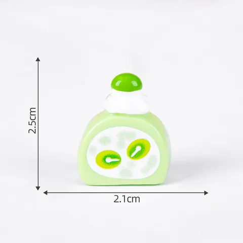 Miniature Resin Simulation Dessert Fruit Cake Roll Food Play Micro Landscape Decorative Ornaments Cartoon Miniature Table Desk Decor Accessories Gift
