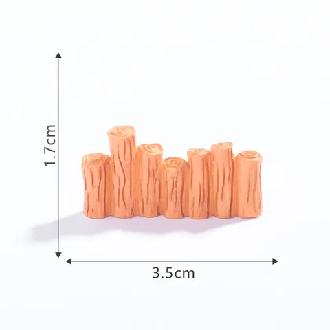 Miniature Resin Fence Model Creative Landscape Garden Ornaments DIY Miniature Craft Fences Wooden Bamboo Stone Appearance Miniature Picket Fences Decor Accents