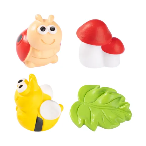 Miniature Resin Animal Figurine Cartoon Bee Snail Ladybug Garden Ornament Micro Landscape DIY Decorative Desk Accessorie