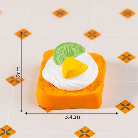 Miniatura Simulazione Cibo Colazione Sandwich Artigianato in Resina Cartone Animato Flatback Ornamento per Fai da Te Crema Colla Magnete da Frigorifero Decorazione