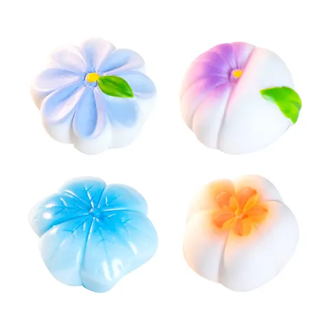 Miniature Resin Simulation Food Toy Wagashi Pastry Flower Dessert DIY Decoration Accessories Desktop Small Ornaments