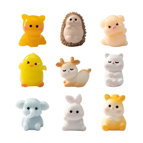 Μικρογραφίες από Ρητίνη Φιγούρες Ζώων Κινουμένων Σχεδίων Για Μικροτοπίο Βρύων Κήπο DIY Νεράιδα Φάρμα Διακόσμηση Γραφείου