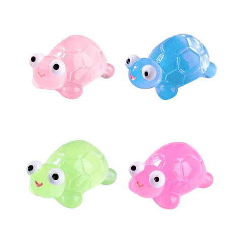 Miniature Glow In The Dark Turtle Figurine Luminous Resin Sea Turtle For Aquarium Fish Tank DIY Cartoon Desk Ornament