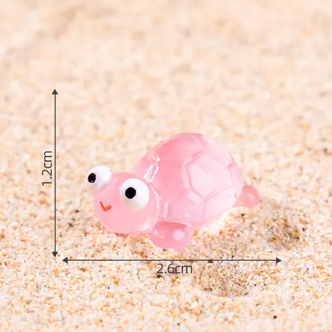 Miniature Glow In The Dark Turtle Figurine Luminous Resin Sea Turtle For Aquarium Fish Tank DIY Cartoon Desk Ornament