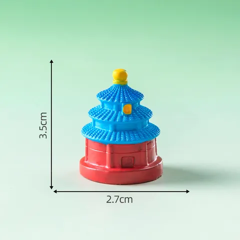 Miniature Resin Luminous Famous Landmark Architecture Figurine DIY Micro Landscape Desktop Ornament Home Decor