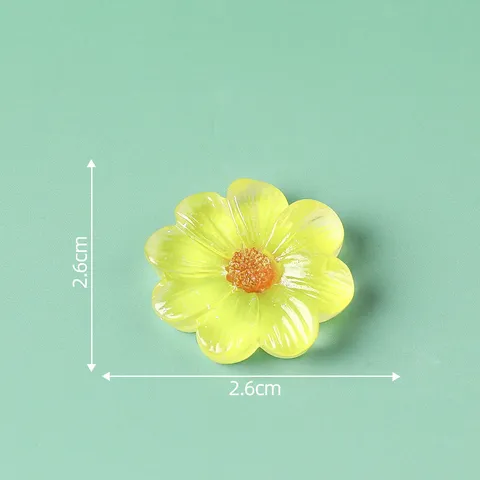 Mini Resin Flower Charms Flatback Daisy Lotus Cabochons DIY Phone Case Decor Hair Clips Miniature Ornaments Craft Accessories