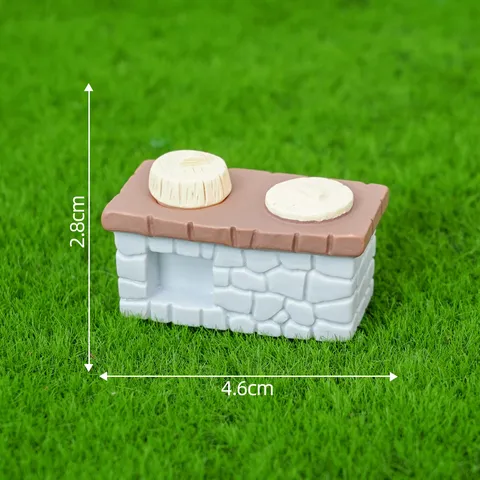 Miniatura in Resina Stoviglie di Campagna Stufa Mulino in Pietra Casa delle Bambole DIY Accessori Decorativi Micro Paesaggio Artigianato Ornamenti