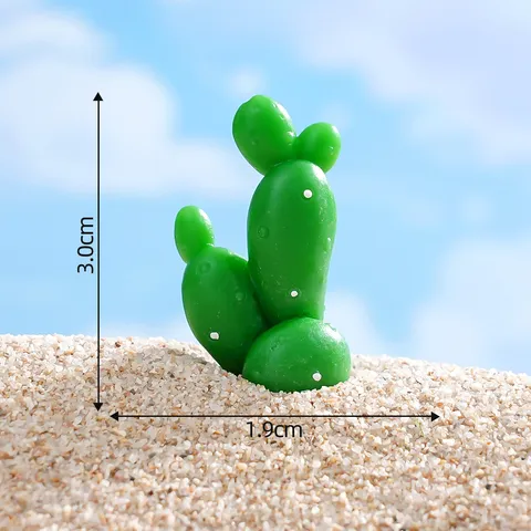 Mini Figurine di Cactus in Resina Piante Succulente Artificiali Micropaesaggio Decorazione DIY Accessori per Terrario Ornamenti in Miniatura