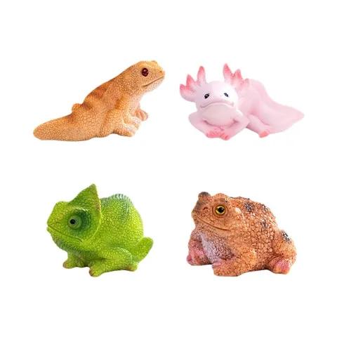 Micro Landscape Creative Resin Lizard Chameleon Toad Figurine Terrarium DIY Gardening Miniature Craft Home Decor