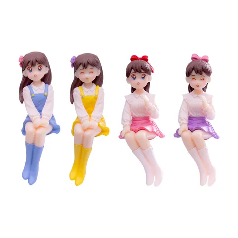 Micro Paysage Creative Meilleure Amie Fille Figurine En Résine Mignon Cartoon Ornements De Bureau Voiture Console Centrale Accessoires DIY