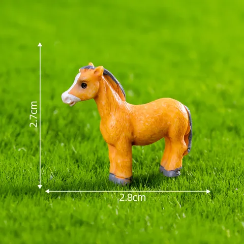 Mini Harz Tier Figuren Süße Cartoon Bauernhof Tier Schreibtisch Ornament Mikrolandschaft DIY Handwerk Dekor