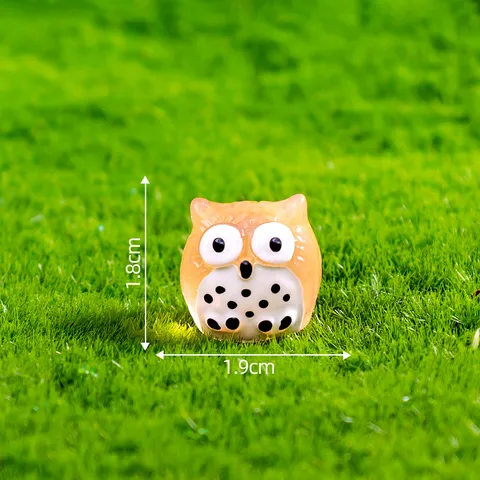 Lichtgevend Uil Hars Miniatuur Ornamenten Microlandschap Tuinieren DIY Ambacht Leuke Cartoon Dier Figuur Bureaublad Decoratie