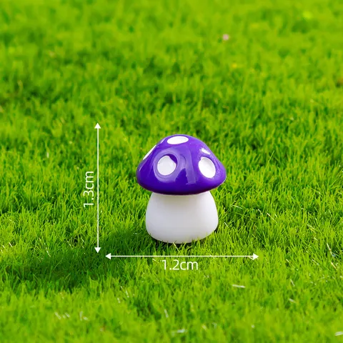 Mini Harz Pilz Figuren Bunte Feengarten Mikrolandschaft DIY Terrarium Ornamente Desktop Auto Dekor Handwerk
