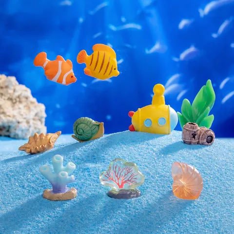 Micro Paysage Corail Créatif Coquillage Aquarium Aménagement Paysager DIY Accessoires Décoratifs Série Océan Petits Ornements en Résine