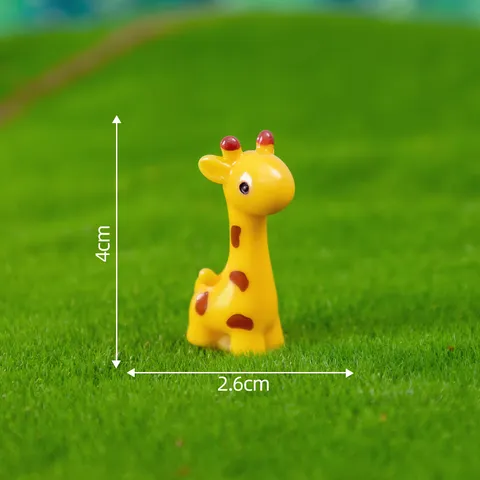 Cute Miniature Resin Animal Figurine Cartoon Giraffe Rabbit Statue DIY Terracotta Succulent Landscape Desktop Home Decor