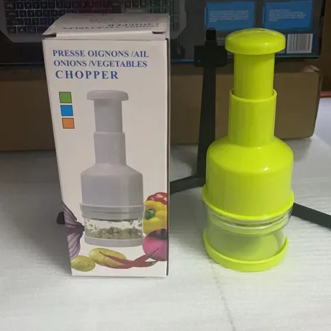 Manual Press Garlic Chopper Stainless Steel Plastic Pressing Garlic Mincer Onion Vegetable Cutter Kitchen Tool