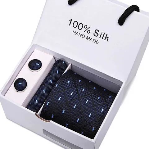 Men's Business Formal Jacquard Arrow Necktie Wedding Party Gift Box Set Neckwear