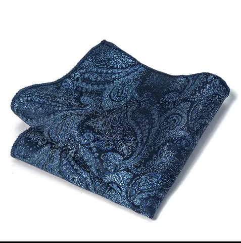 Heren Zakelijk Trouwpak Pochet Jacquard Paisley Gestreepte Ruit Zakdoek Accessoire
