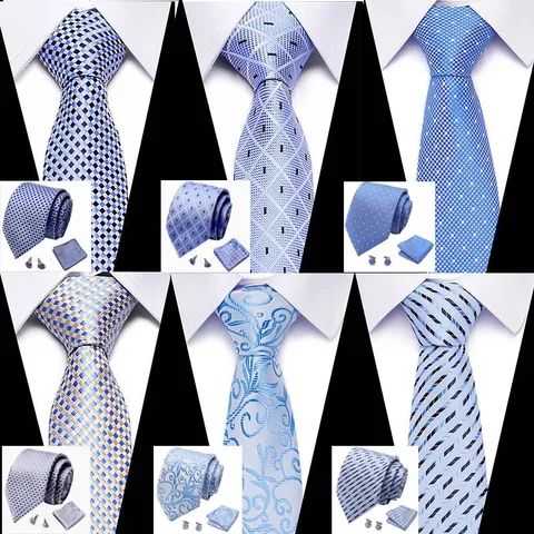 Heren Zakelijk Formele Stropdas Set Rayon Bedrukt Stropdas Met Pocketsquare En Manchetknopen Voor Bruiloft Feest