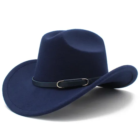 Cappello da Cowboy alla Moda Leggero con Tesa Curva per Uomo e Donna Cappello da Escursionismo All'aperto in Stile Britannico Retrò in Feltro di Poliestere