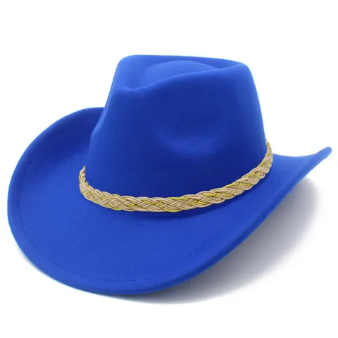 Fashion Western Cowboy Hat For Adult High Quality Wide Brim Outdoor Casual Jazz Hat Cotton Polyester Adventure Fishing Sun Cap