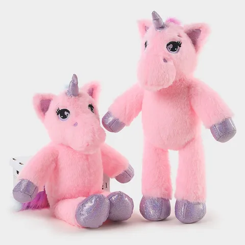 Süßes Rosa Einhorn Plüschtier Stofftier Weiche Puppe Kinder Begleiter Beruhigendes Kissen Flauschige Polyesterfaser
