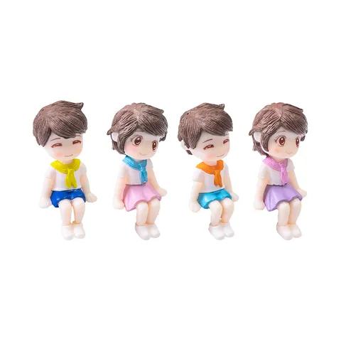 Modern Minimalistisch Karikatur Campus Paar PVC Miniatur Figuren Mit Lange Bank Modell Für Moos Mikrolandschaft DIY Handwerk Schlüsselbund Ornamente Schreibtisch Deko