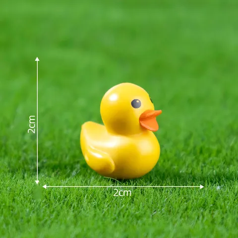 Micro Paysage Figurine De Canard En Résine Mignon Mini Ornement De Canard Jaune Pour Pot De Plante Suculente Décor De Jardin