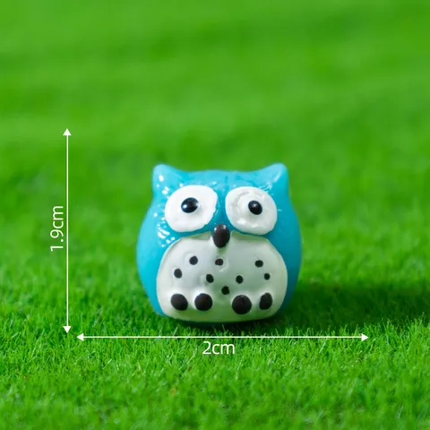 Mini Resin Owl Figurines Colorful Bird Miniature Statues For Moss Micro Landscape Fairy Garden DIY Accessories Home Decor