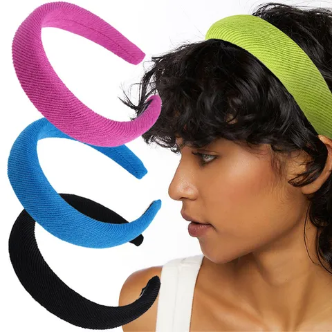 Γυναικείο Μοδάτο Επενδεδυμένο Hairband Vintage Ανθικό Τυπωτό Ύφασμα Στεφάνι Μαλλιών Κομψά Φαρδιά Αξεσουάρ Μαλλιών Κεφαλής