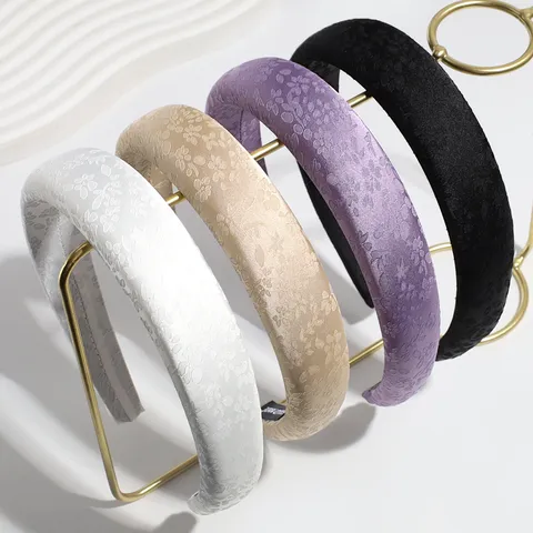Γυναικείο Μοδάτο Επενδεδυμένο Hairband Vintage Ανθικό Τυπωτό Ύφασμα Στεφάνι Μαλλιών Κομψά Φαρδιά Αξεσουάρ Μαλλιών Κεφαλής