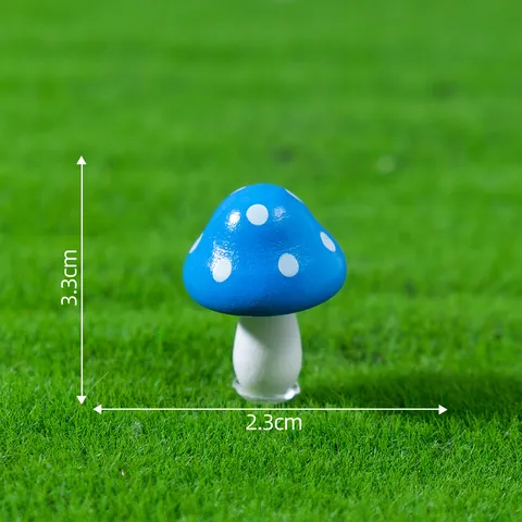 Harz Mini Pilz Figur Mikro Landschaft Ornament Feengarten Dekor Punktmuster Pilz DIY Sukkulenten Pflanze Zubehör