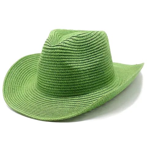 Modischer Western Cowboy Strohhut Für Damen Herren Atmungsaktiv Sonnenschutz Outdoor Strand Woven Sommerhut