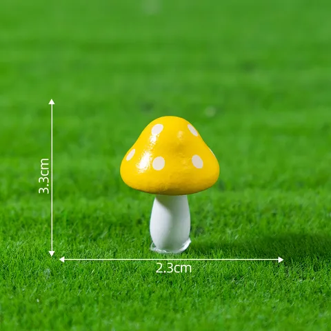 Hölzerner Pilz Miniaturfigur Feengarten Moos Mikrolandschaft Pflanztopf Dekoration Tischornament Handwerk