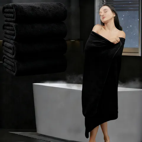 Thickened Absorbent Coral Fleece Bath Towel Soft Quick Drying Solid Color Hotel Gym Bath Towel For Men And Women
