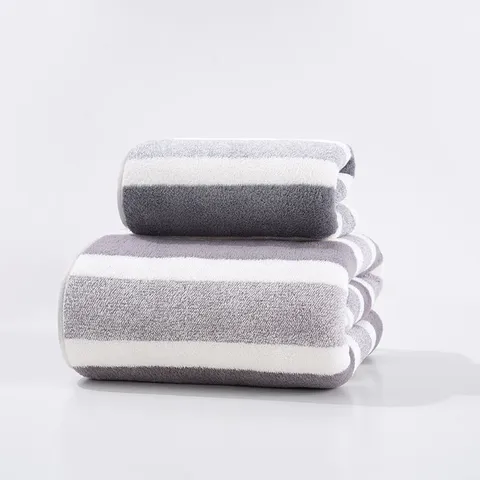 Asciugamano in Pile Corallo A Righe Morbido e Assorbente Asciugamano Viso Traspirante Casa Bagno Lavaggio Adulto Telo Doccia