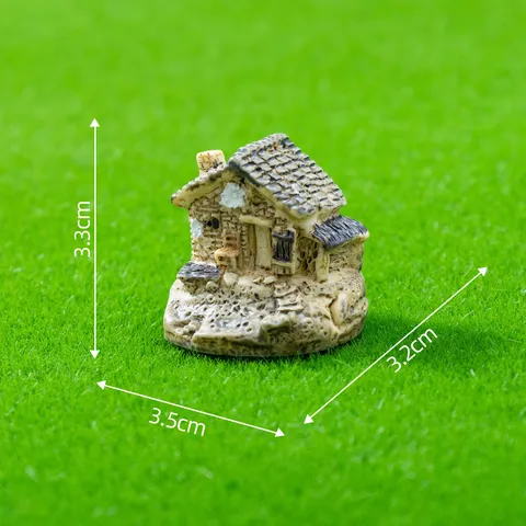 Miniatur Harz Haus Figur Mikrolandschaft Terrarium Feengarten Ornament Cartoon Stil Desktop Dekor Zubehör