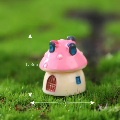 Micropaisaje Resina Casa Champiñón Miniatura Castillo DIY Manualidad Jardín de Hadas Decoración de Planta en Maceta Orno de Terrario