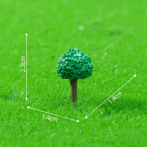 Arbres Miniatures en Résine Synthétique Ornements de Micro Paysage Figurine de Plante de Dessin Animé pour Décoration DIY