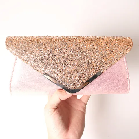 Damen Mode Pailletten Abendtasche Glitzer Clutch Geldbörse Umschlag Handtasche Für Hochzeit Party Bankett Tägliche