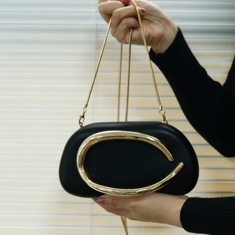 Damen Retro PU Leder Abendtasche Metallische Box Clutch Luxus Designer Bankett Handtasche Umhängetasche