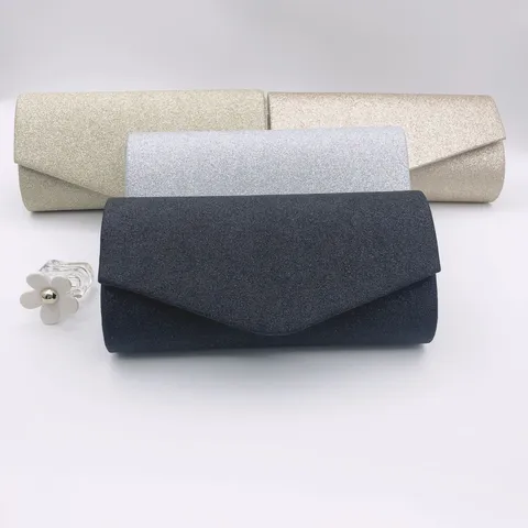 Damen Glitzer Abendtasche Kuvert Clutch Handtasche Pailletten Umhängetasche Mit Kette Für Party Hochzeit