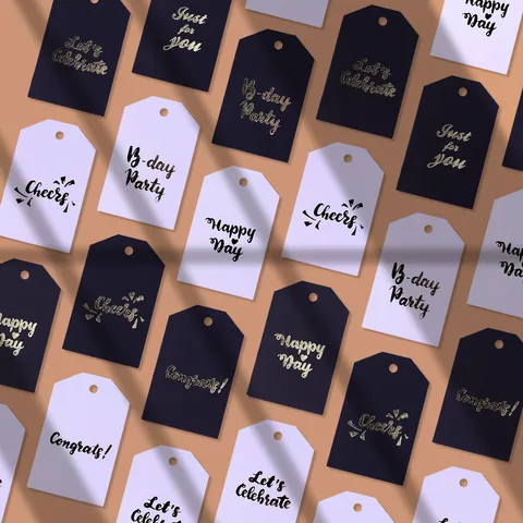Gift Tags Assorted Cardboard Hanging Tags With String For Birthday Party Wedding Gift Wrapping Holiday Celebration Decor